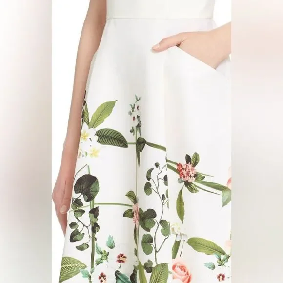 TED BAKER Karoline Secret Trellis Sleeveless Dress - Picture 3 of 13